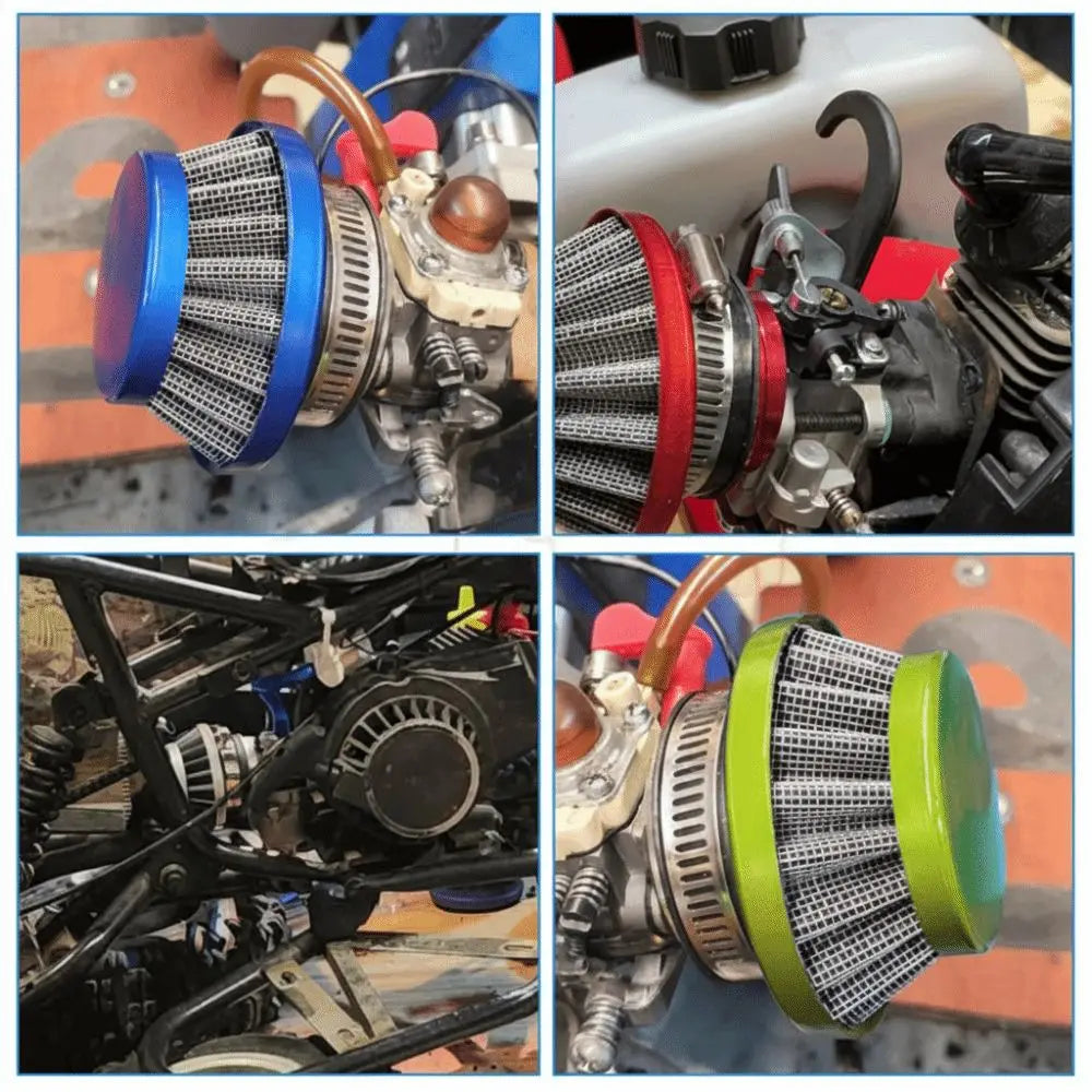 58mm Motorcycle Air Filter Modification Kit 44mm Air Filter Cleaner Intake Tube High Performance Air Filter Pocket Bike Zpaxo