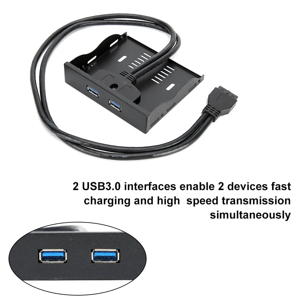 Floppy Front Panel Expansion USB3 0 3 5'' Bay 19 Pin 2 Interface HUB