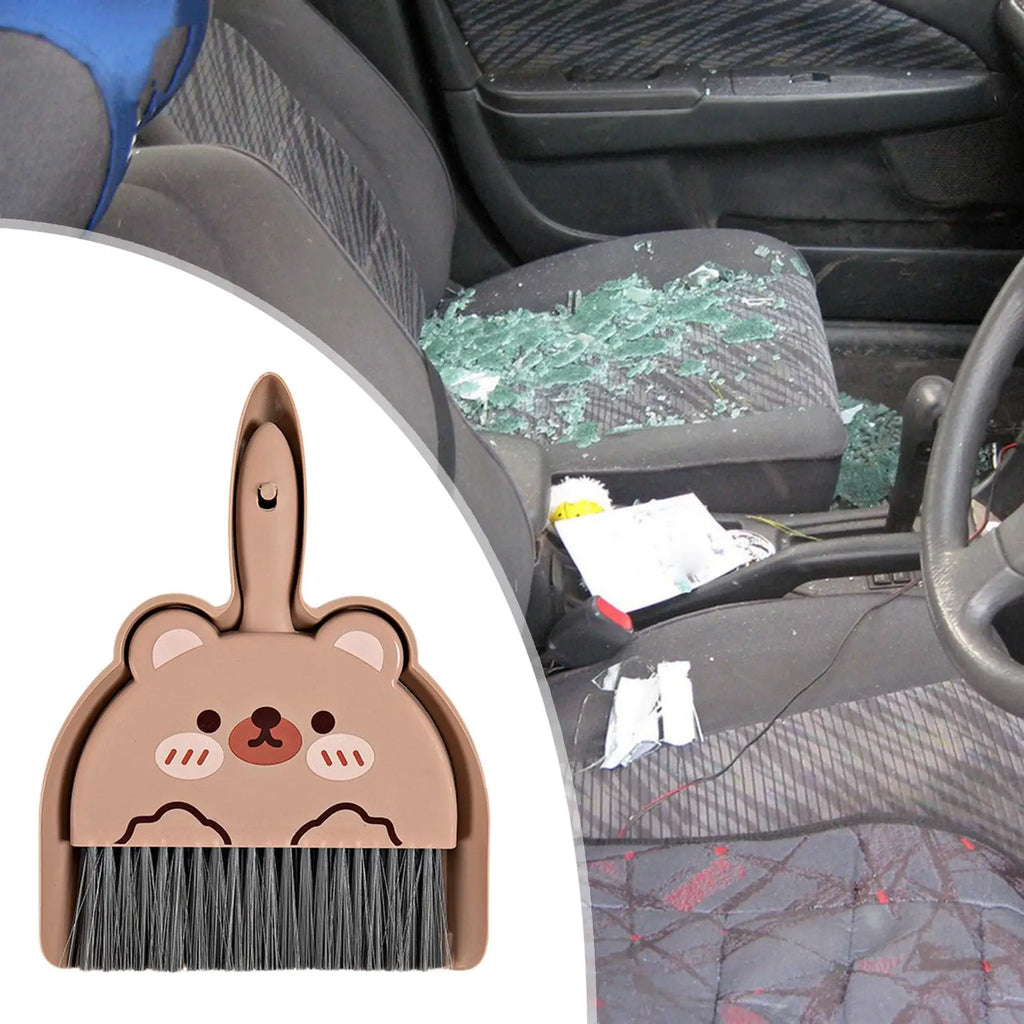 Mini Dustpan & Hand Broom Set – Portable Snap-On Design Dustpan & Brush Set Zpaxo