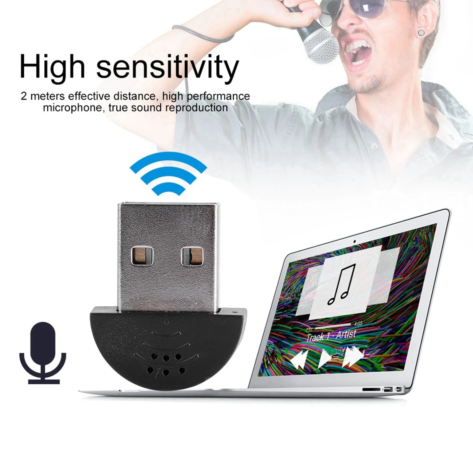 Portable Mini USB Microphone for Computer PC Studio Speech Microphone Recording Audio MIC Adapter Zpaxo
