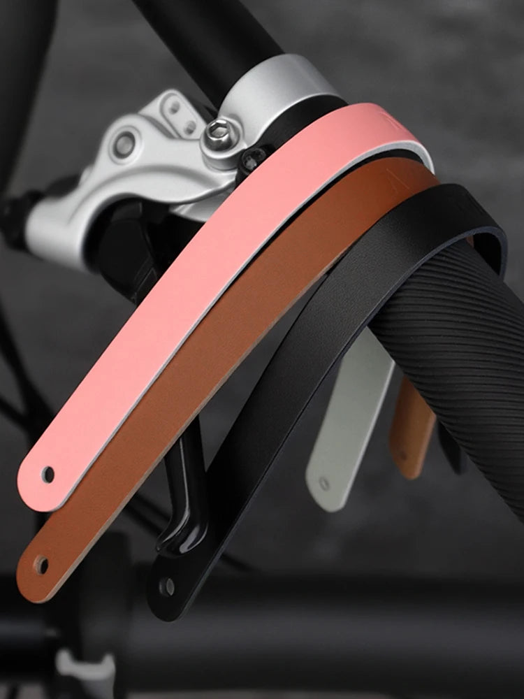 Leather Pull Strap Belt Folding Bike Quick Release Rope Brompton