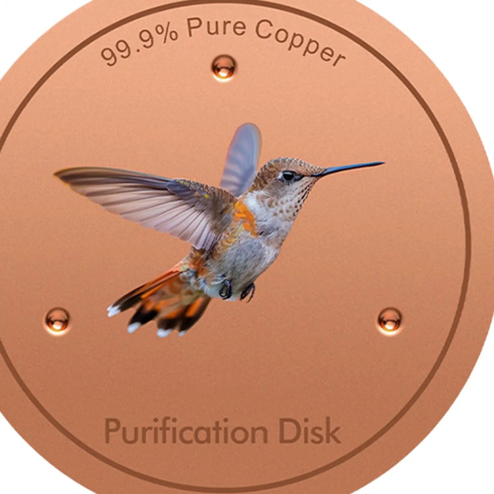 Copper Metal Bird Bath Purifier Disc | Triple-Point Support Bird Bath Accessory Zpaxo