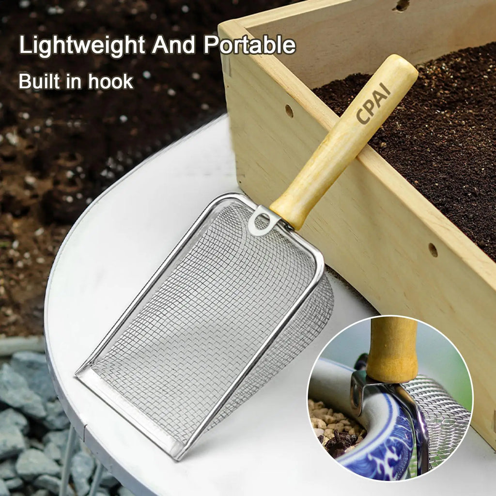 Soil Sifter Stainless Steel Garden Sieve Compost Rust Proof Hand