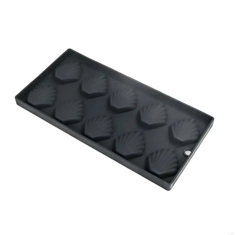 Easy Cleaning 10 Cavity Silicones Shell Molds For Homemade Madeleines Dessert Zpaxo Black CN