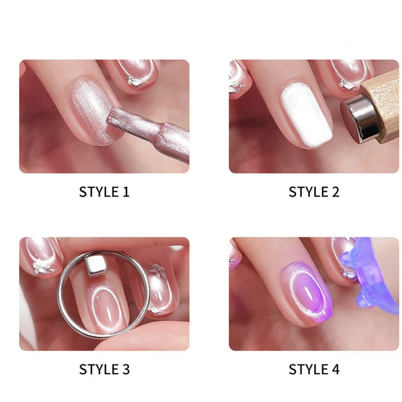 New Circular Cat Eye Nail Magnet Strong Nail Art Magnetic Gel Polish Guide Tool DIY Magnetic Nail Helper Manicure Design Zpaxo