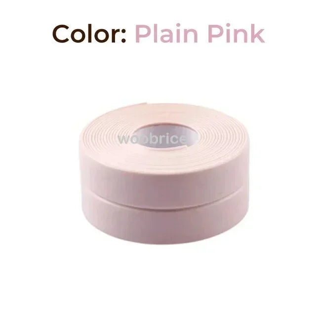 Sealing Waterproof Tape Bathroom and Kitchen Border Tape in The Bath Anti-mildew Caulking Sealed Waterproof Isolate Tape Sticker Zpaxo pink 3.2m 3.8cm
