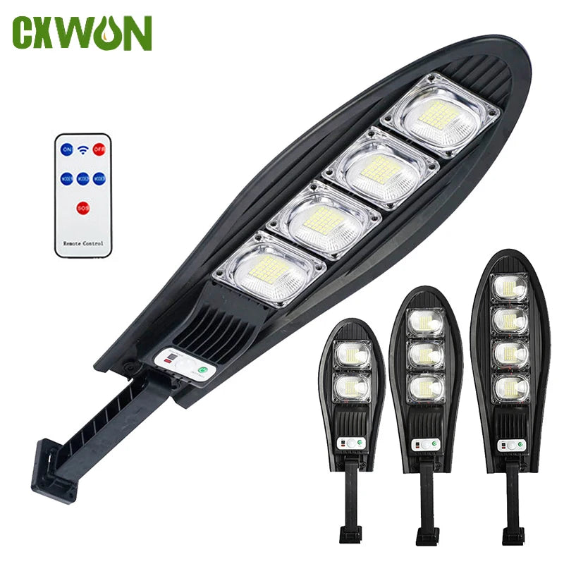 Solar Street Light Motion Detector Outdoor Sun Lamp Bright Remote Zpaxo