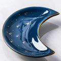 Ceramic Moon-shaped Jewellery Tray Nordic Earrings Necklaces Rings