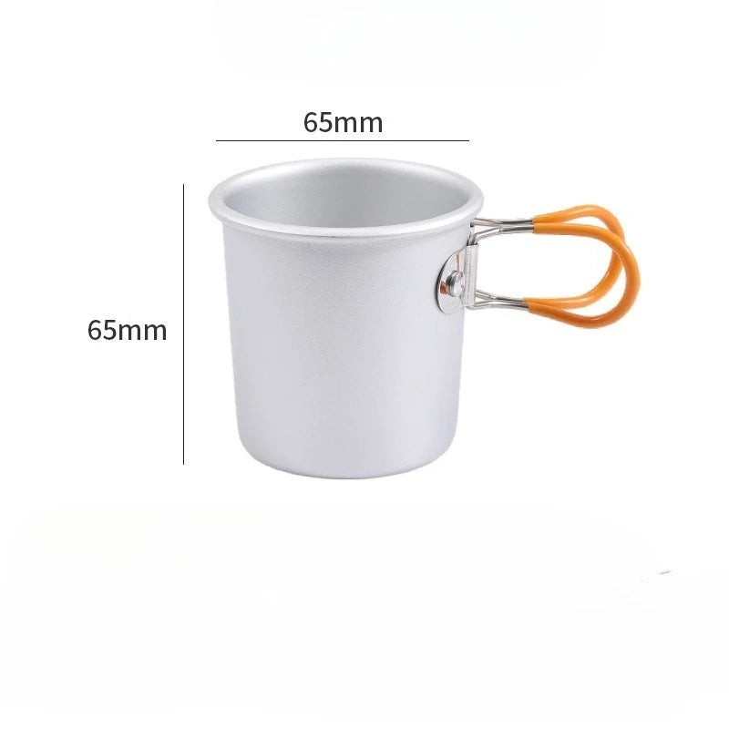 Hot 150ml Outdoor Camping Folding Aluminum Cup, Portable Coffee Mug, Aluminum Alloy Beer Cup, Camping Tea Cup Zpaxo