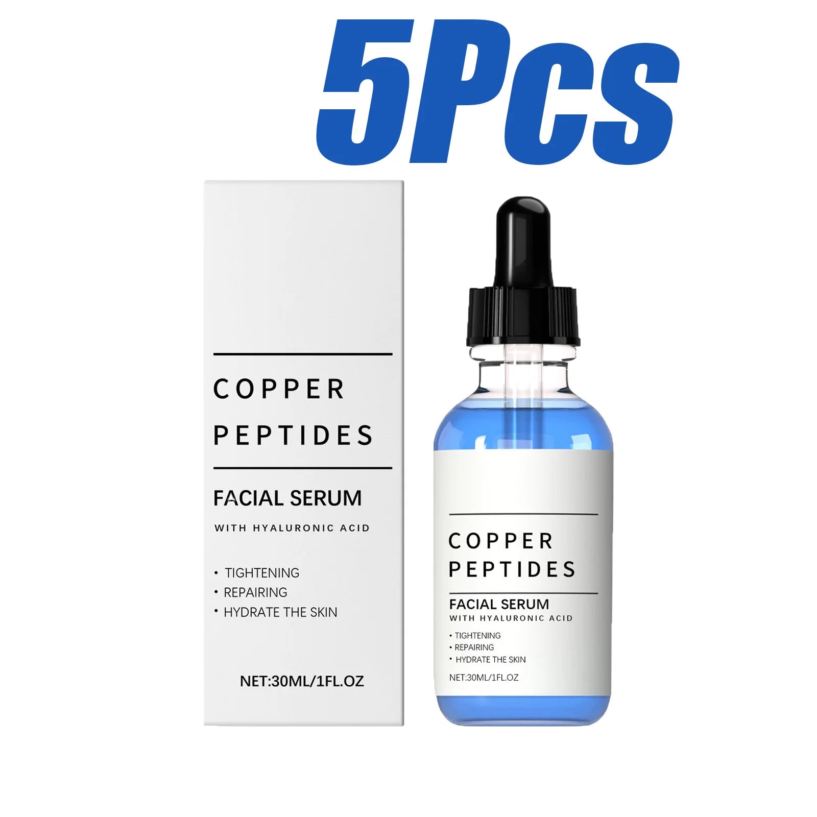 Copper Peptide Face Serum – Anti-Aging, Firming & Hydrating Face Serum Zpaxo 5Pcs