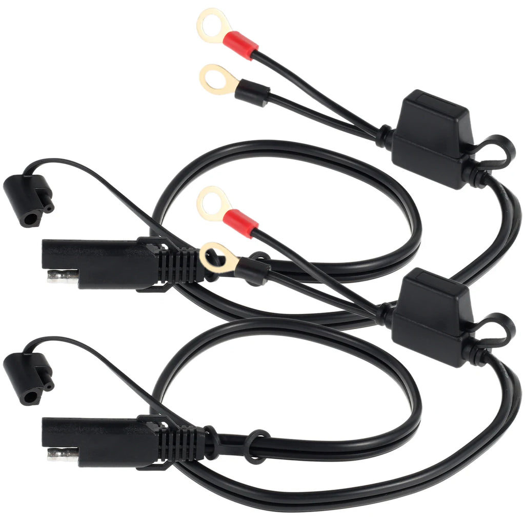 1/2PCS Quick Release SAE Cable With 10A Fuse Terminal O Connector Moto Battery Charger Extension Adapter Wire 18AWG Terminal Zpaxo