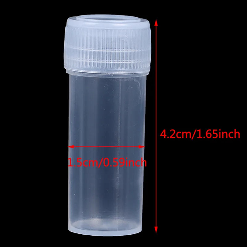 CM20Pcs Plastic Sample Small Bottle Vial Storage Container Test Tube