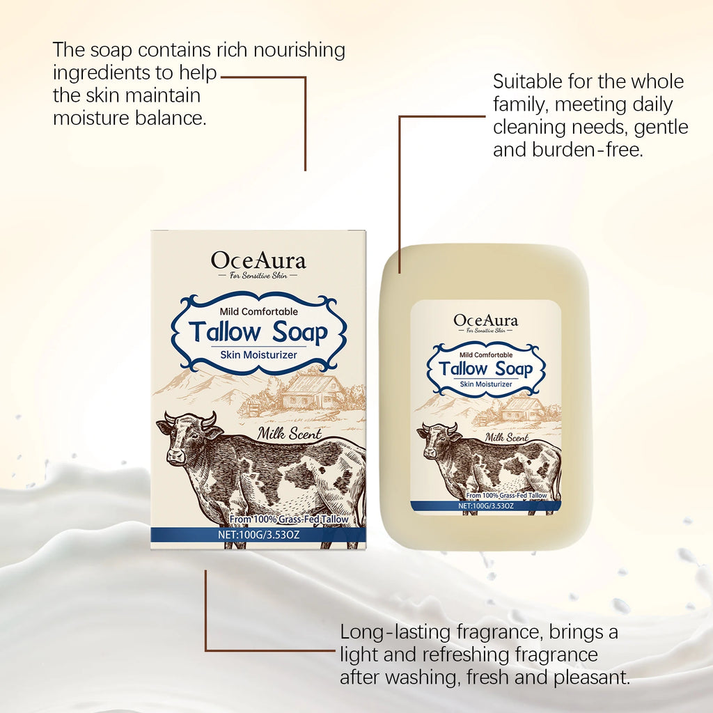 Tallow Soap - Gentle Full-Body Cleansing Soap for Moisturizing, Nourishing and Leaving Skin Smooth & Supple Zpaxo