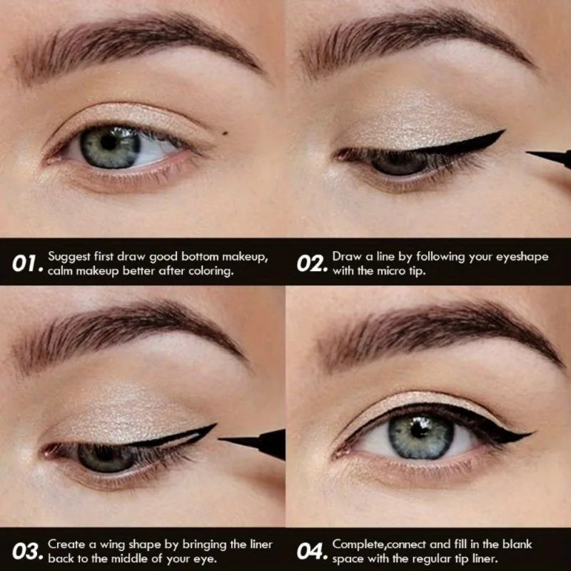 Brown Liquid Eyeliner Ultra-fine Waterproof Long-lasting Not Blooming Easy Wear Quick Drying Smooth Eyeliner Makeup Tools Zpaxo