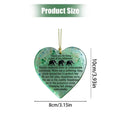 Elephant Sisterhood Ornament Heart Shaped 2D Acrylic Christmas Tree