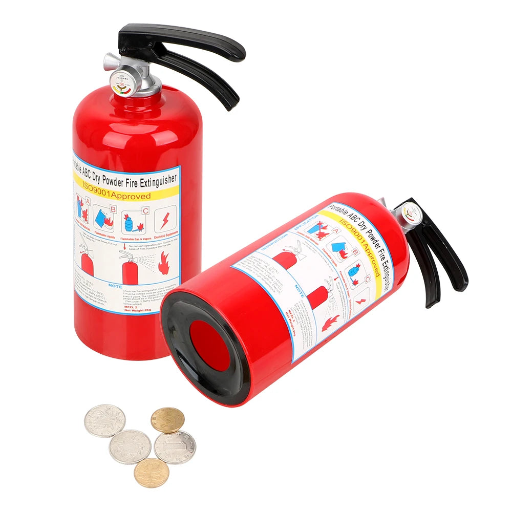 Fire Extinguisher Money Boxes Birthday Kids Creative Coin Piggy Banks