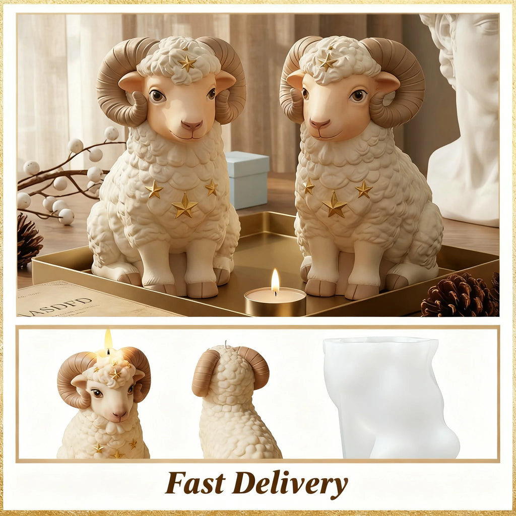 3D Lamb Silicone Mold for Candle, Soap, Resin & DIY Crafts Silicone Craft Mold Zpaxo