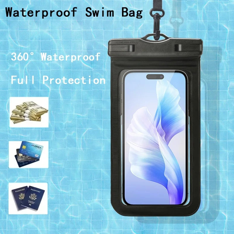 IP68 Universal Floating Air Case Waterproof Phone Bag Iphone 16 15