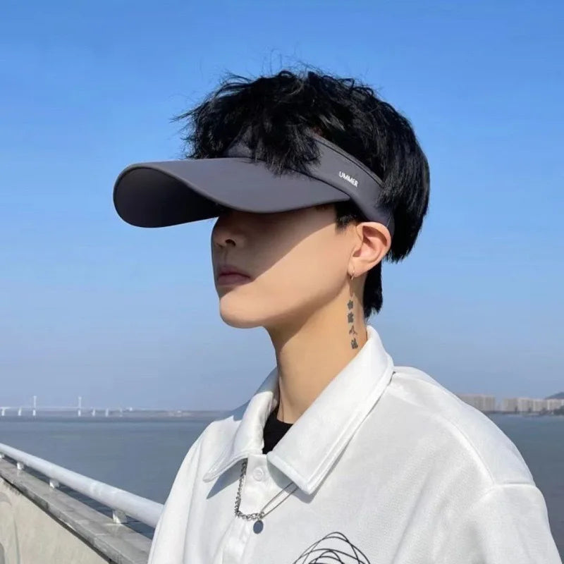 Hot selling large sunshade and sun protection hat for men essential outdoor large brim summer ice silk sun hat UV resistant Zpaxo