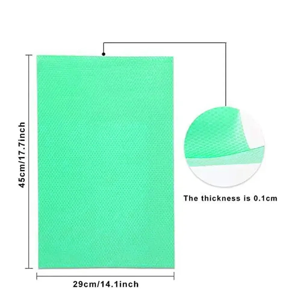 4pcs Refrigerator Pad Non-Slip Waterproof Can Be Cut Fridge Shelf Liner Mat Kitchen Washable Drawer Cabinet Pads Table Placemats Zpaxo