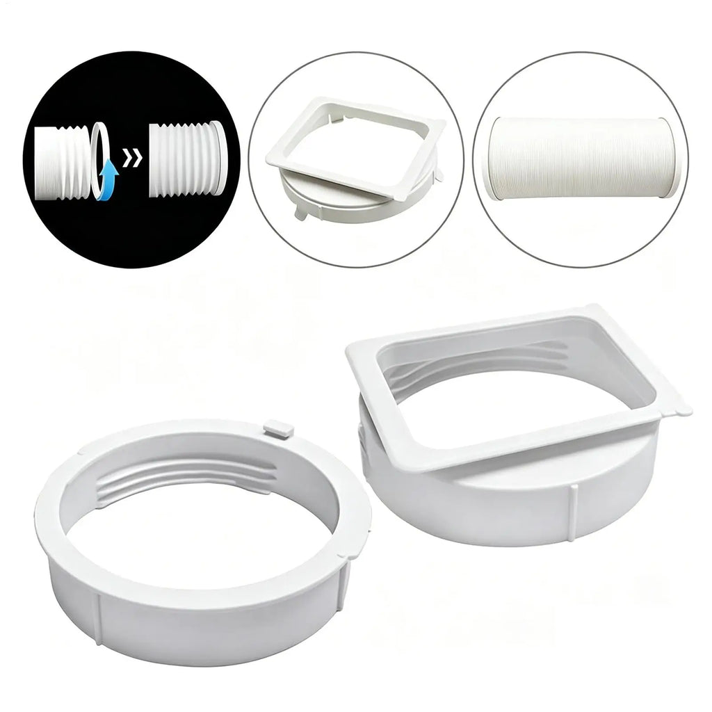 AC Hose Connector Adapter Threaded No Clamp Round Exhaust Extension