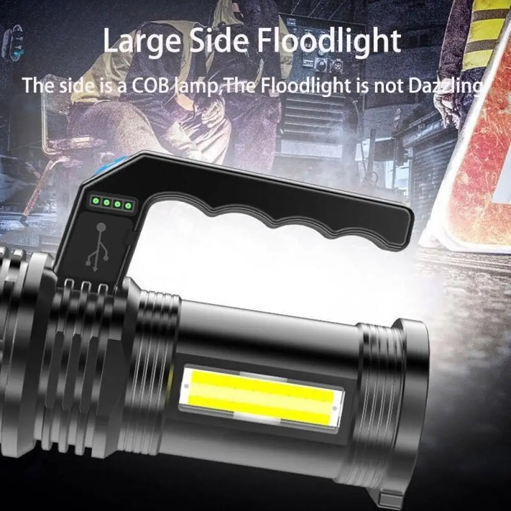 Portable LED USB Rechargeable Flashlight Torch Waterproof Fishing