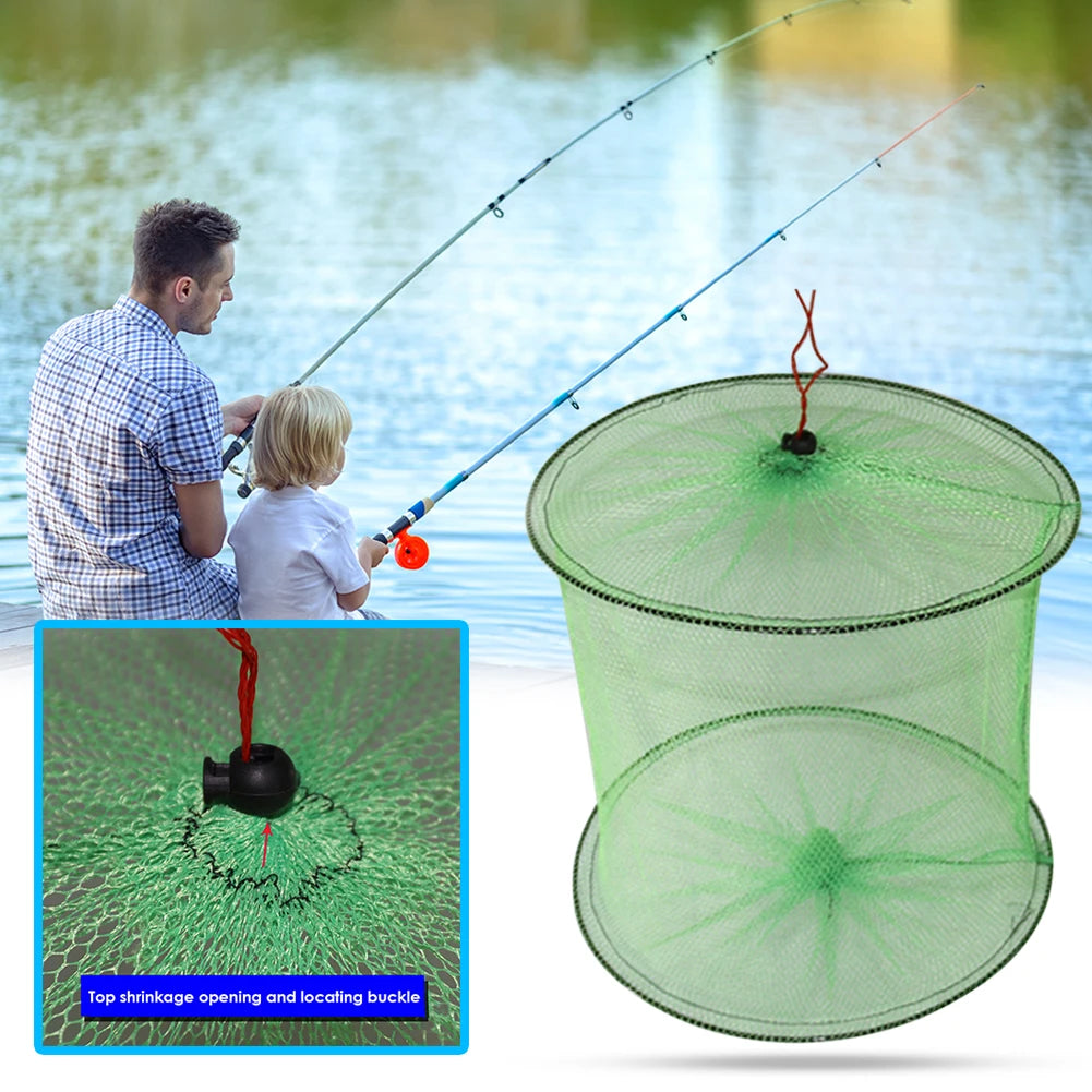 Nylon Fishing Net Folded Portable Fish Network Casting Nets Crayfish Zpaxo