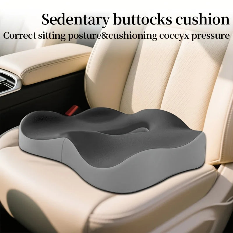 Ergonomic Memory Foam Seat Cushion Center Groove Design Pressure