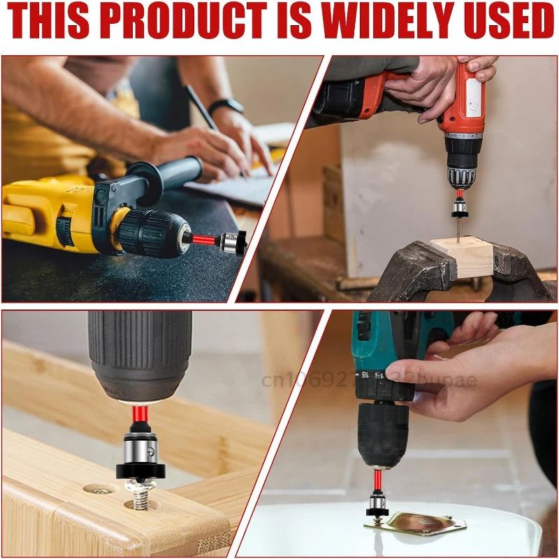 Positioning Screwdriver Bits Steel Magnetic Batch Head for Plasterboard Drywall Locating Batch Head Screws Setter Drilling Tool Zpaxo