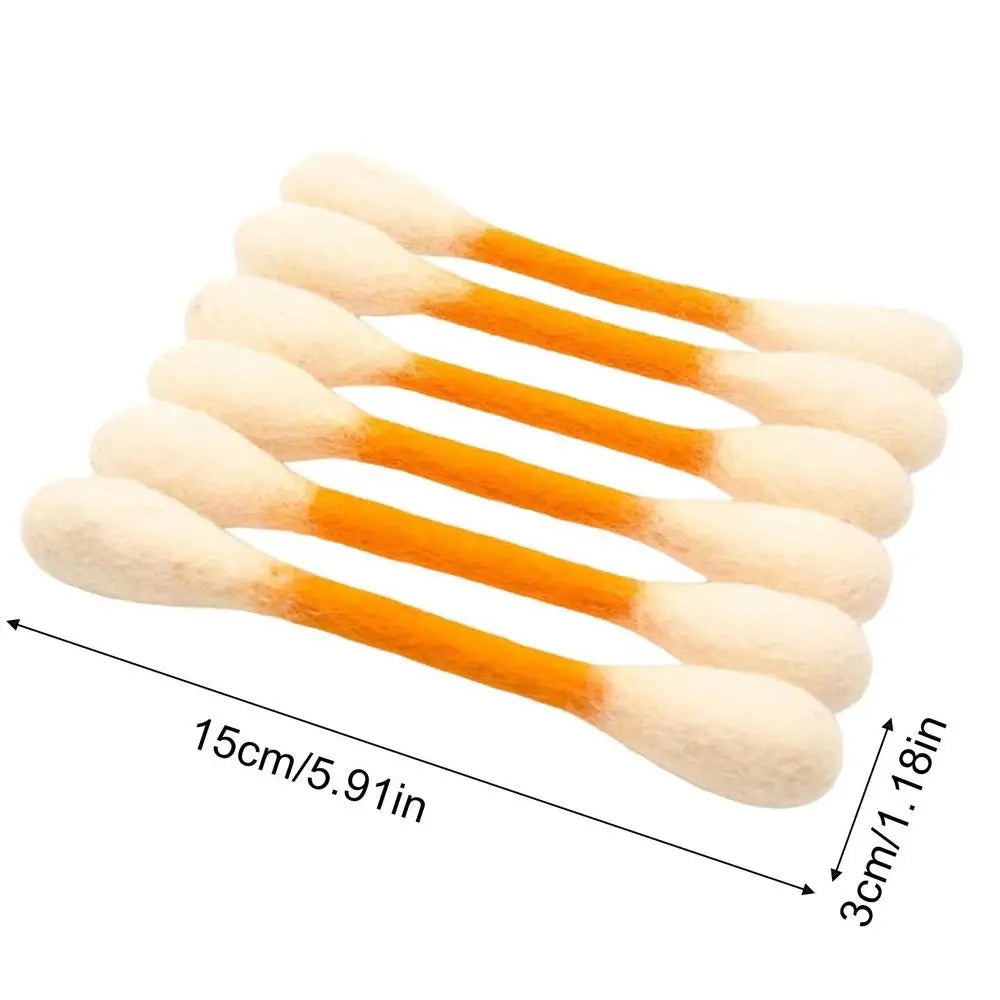 Catnip Kittens Chew Toys 6-Piece Felt Cotton Swabs For Kitten Cat Chew Toy For Indoor Outdoor Training Entertainment Park Home Zpaxo Orange China Mainland