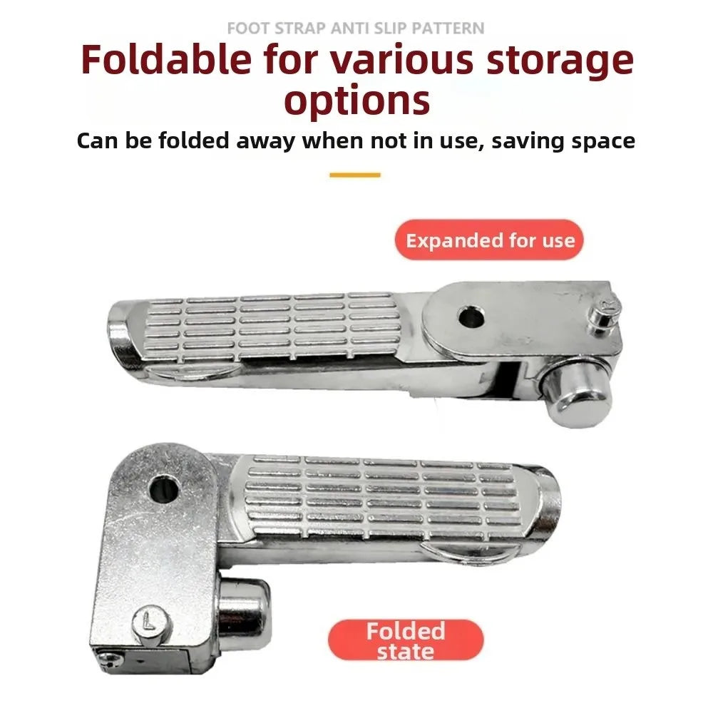 Foldable Electric Bicycle Pedals Non Slip Aluminum Alloy Motorcycle Zpaxo