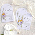 50/100Pcs Floral Thank You Cards for Wedding Reception Party Event Celebration Tabletop Decoration Zpaxo J2504024-B 100Pcs