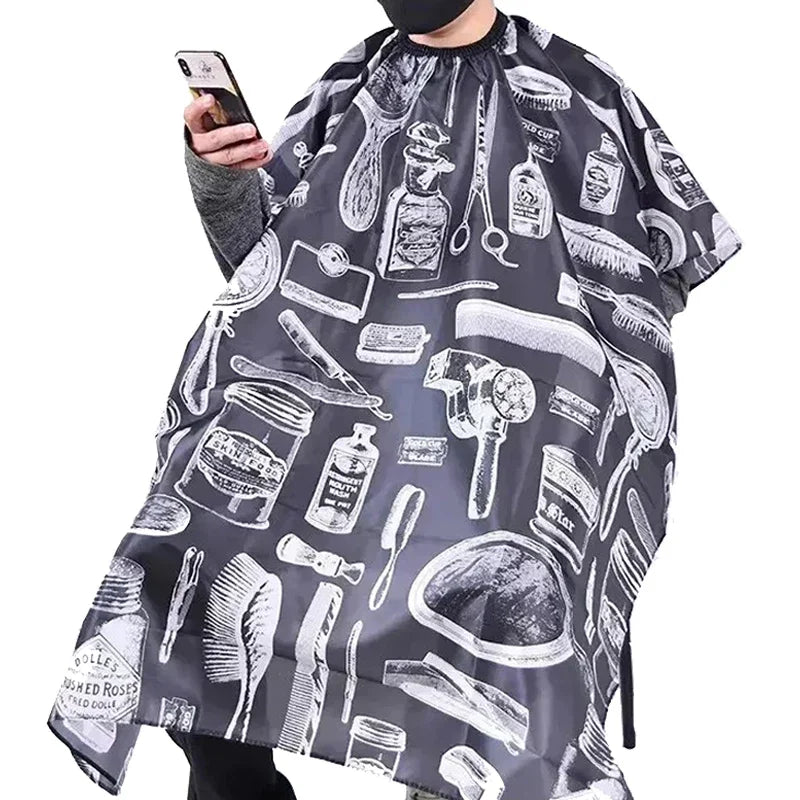 Professional Waterproof Barber Cape – Retro Taffeta Salon Haircut Salon Barber Cape Zpaxo