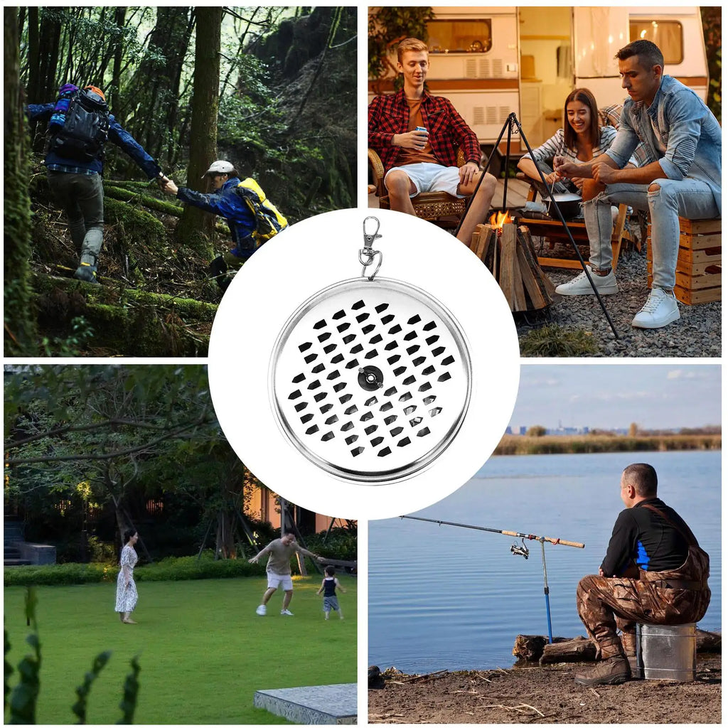 Outdoor Mosquito Coil Holder Portable Fishing Camping Hanging Plate
