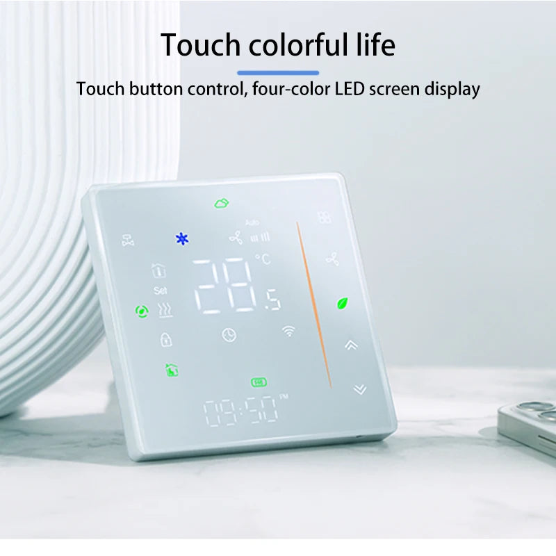 Zigbee/Wifi Air Conditioning Thermostat Fan Coil Unit Home Cooling/Heating Pipe Temperature Controller Tuya Smart Life Control Zpaxo