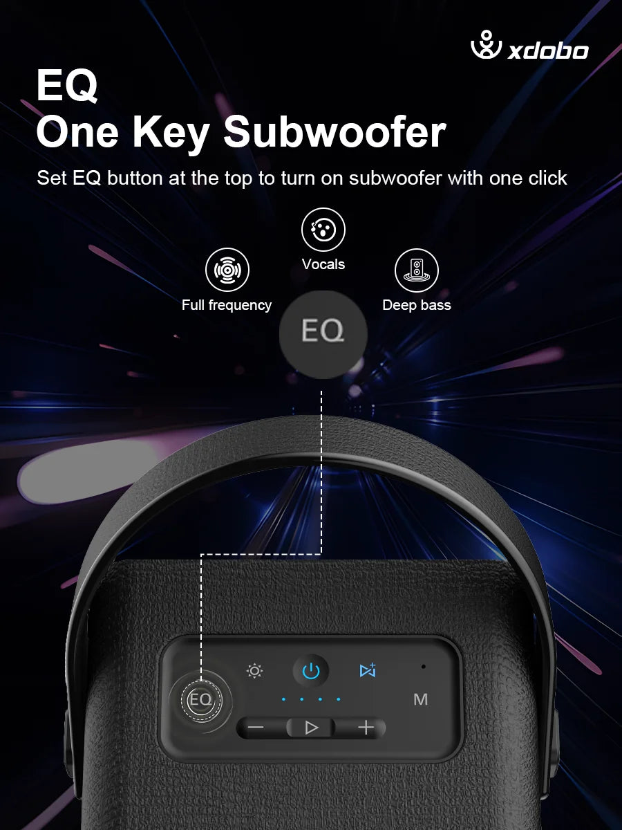 80W XDOBO Bluetooth Speaker Wireless Subwoofer Home Car Heavy Deep Bass EQ BT TF For Camping Outdoor Party Zpaxo