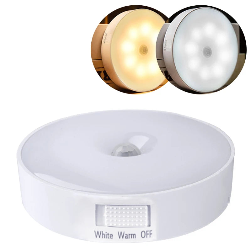 LED Night Light Motion Sensor USB Rechargeable Kitchen Bedroom Zpaxo Adjustable