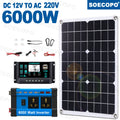 6000W Solar System Complete 12V 110V 220V 100A Controller 500W Panel