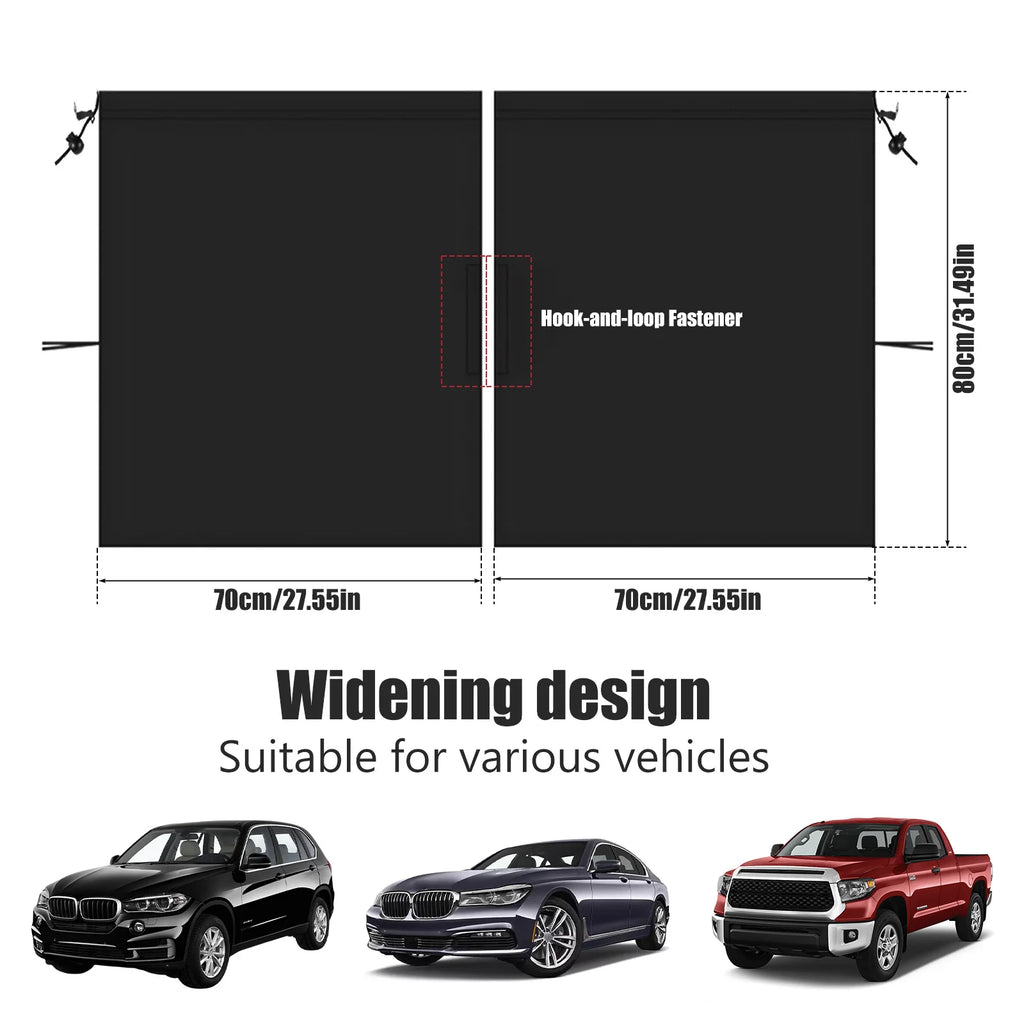 2/3pcs Car Window Curtains Universal Sun Shades Side Between Rear Seat Covers Divider Curtain Auto Blackout Camperize Sunscreen Zpaxo 2pcs