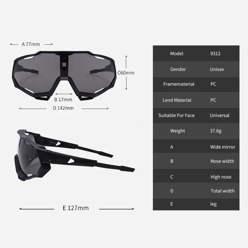 New UV400 Cycling Sunglasses For Men Women Outdoor Sports Running Fishing Eyewear Mountain Road Bike Goggles Bicycle Equipment Zpaxo