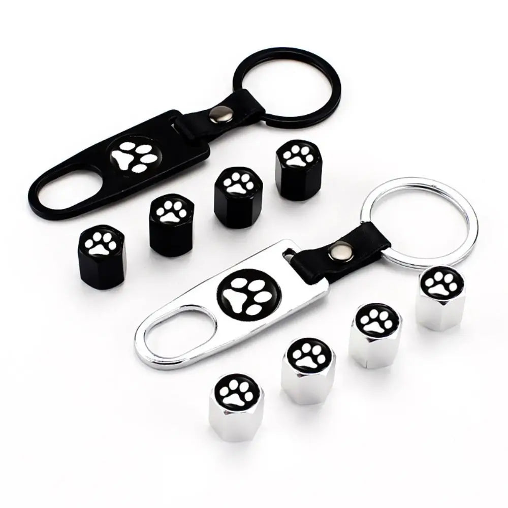 Cat's Paw Universal Fit Tire Valve Covers Cute Decorative Valve Covers Protects Stems Durable Valve Cap Car Zpaxo