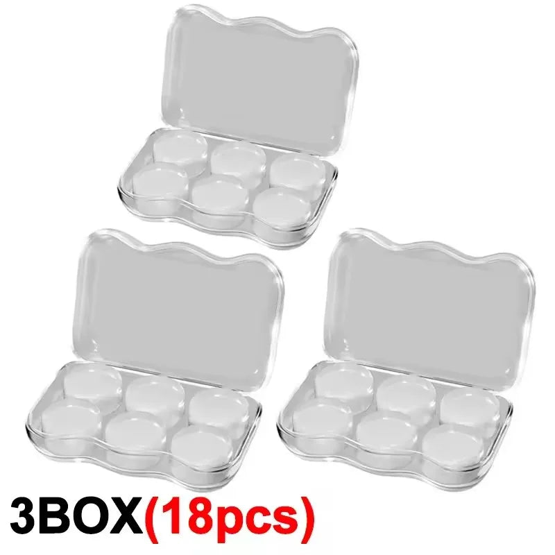 Soft Silicone Earplugs Reusable Ear Plugs Noise Cancelling Protection Zpaxo 3 Box(18pcs)