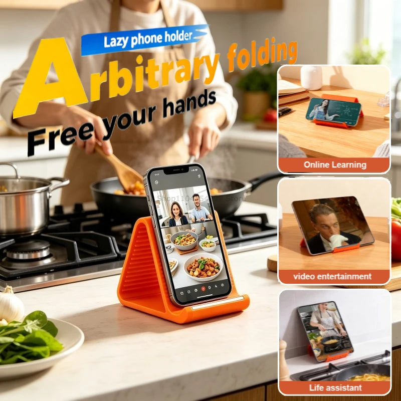 Portable Silicone Laptop Stand Tablet Holder Mobile Phone Bracket Freely Into Any Shape Multi-Angle Adjustable Desktop Stand Zpaxo