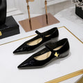 Flat Shoes for Women 2025 Spring Autumn New Pointed Toe Patent Leather Women's Shoes Willow Nail Metal Ladies Shoe zapatos mujer Zpaxo Black 41