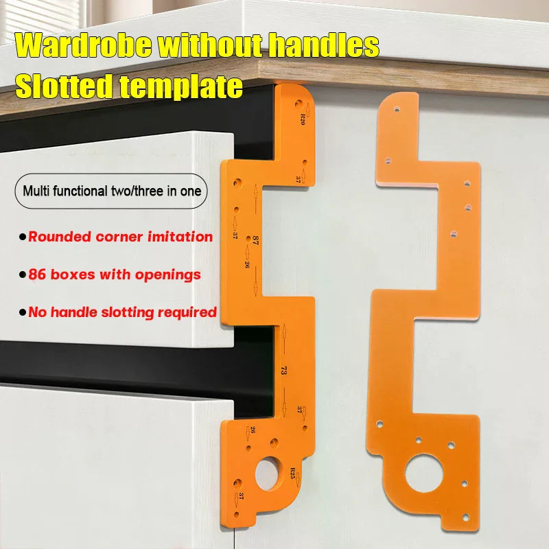 Invisible Embedded Handle Slotting Template Slot Positioning Tool Zpaxo