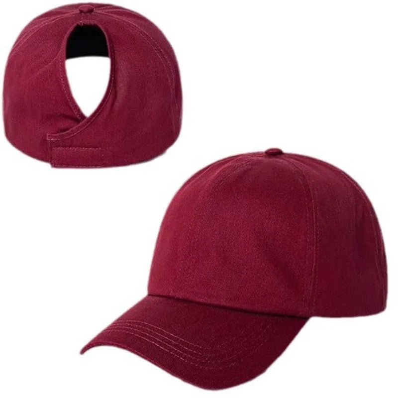 Winter Ponytail Baseball Cap – Fleece Lined, Unisex Outdoor Hat