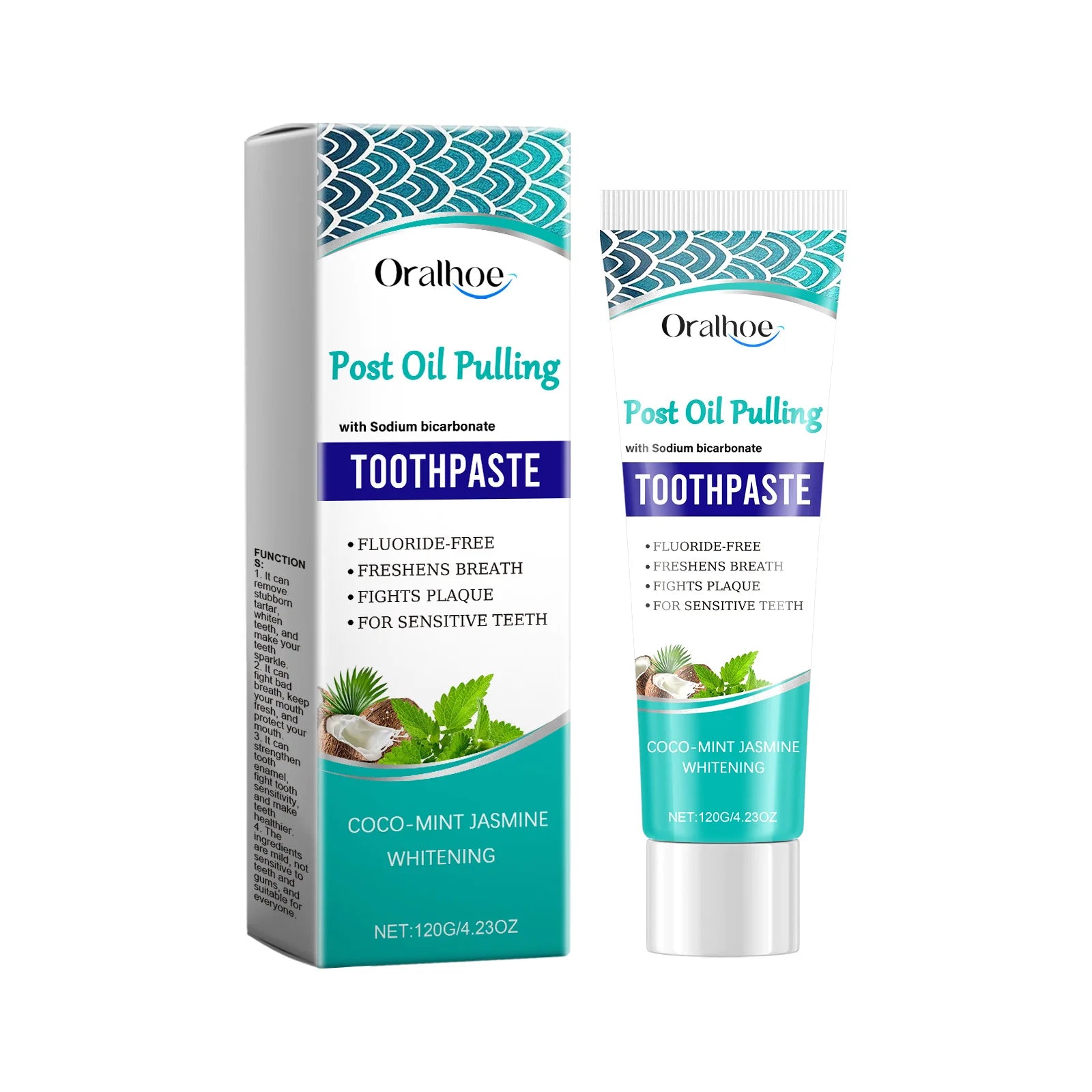 Coconut Oil Whitening Toothpaste – Remove Plaque & Stains Whitening Toothpaste Zpaxo 120g boxed
