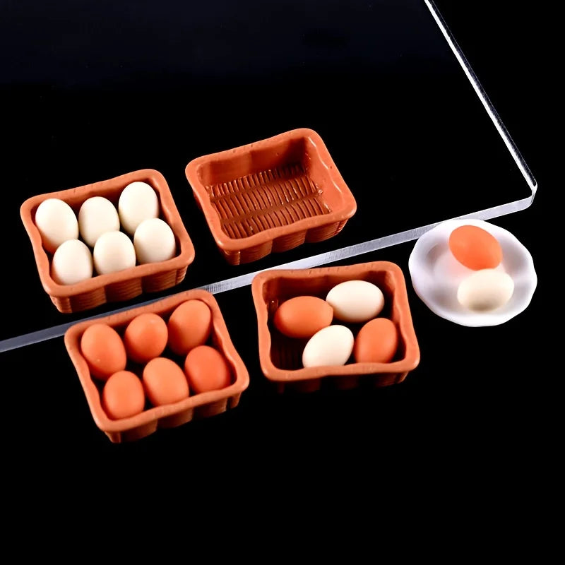 1:12 Miniature Egg Carton – Dollhouse Kitchen Prop & Décor