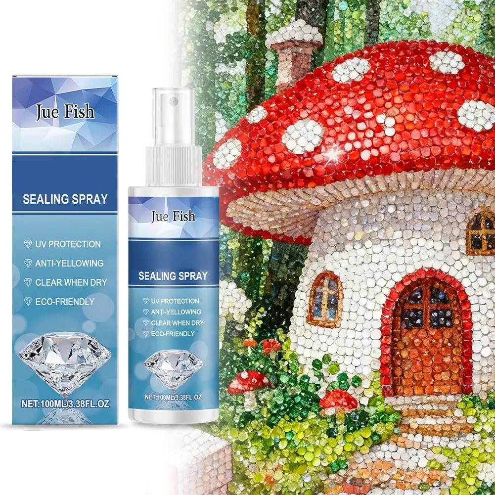 Diamond Painting Sealer Spray – Clear Gloss UV Protective Finish Art Sealer Spray Zpaxo