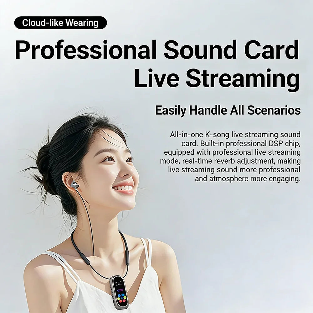 KEBIDUMEI Clip-on Earphones Bluetooth 5 4 Headphones Gaming Headsets
